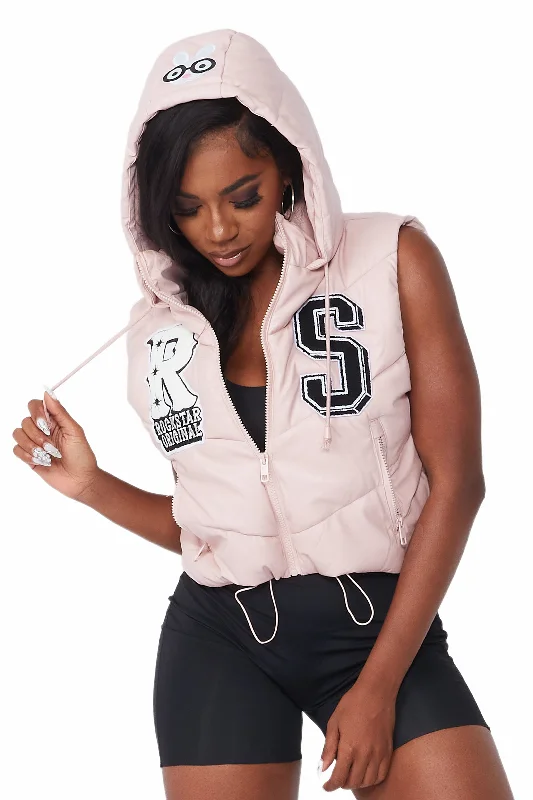 Cozy Outfit Noshay Pink Puffer Vest