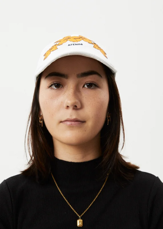 Slim Fit AFENDS Unisex Intergalactic - 6 Panel Cap - White
