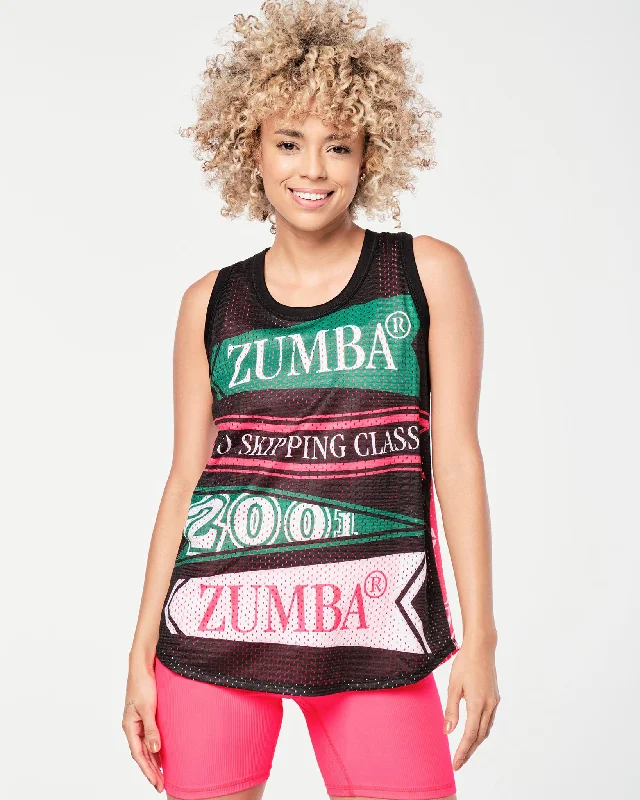 Street Casual Style Zumba Prep Basketball Tank - Bold Black