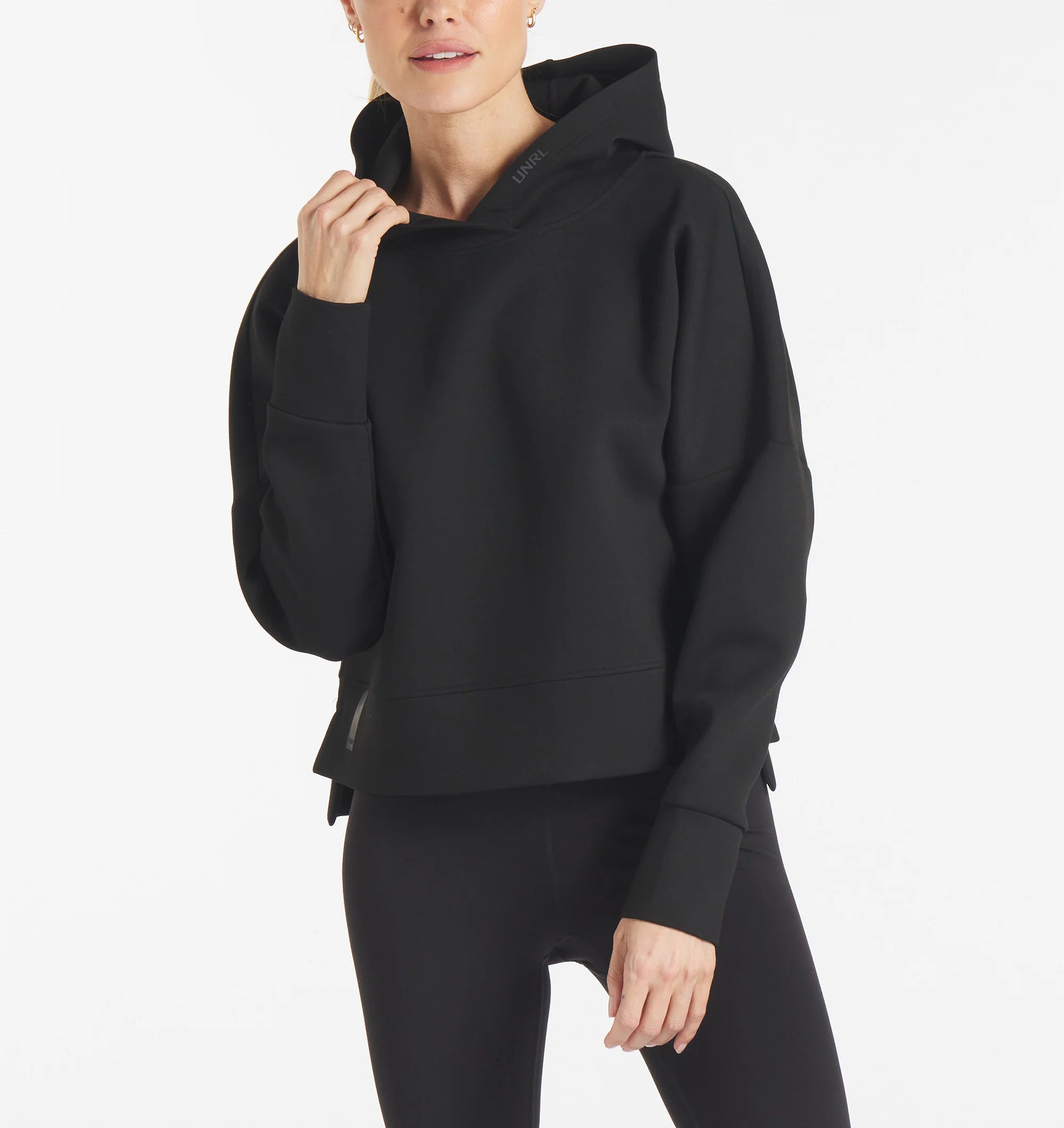 Comfortable Tops UNRL LuxBreak Oversized Hoodie | Black