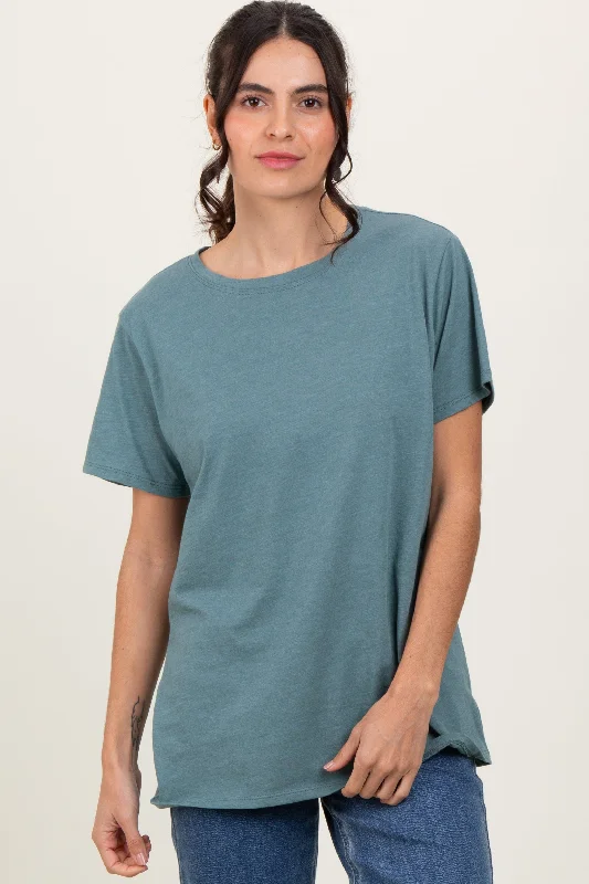 Easygoing Fashion Light Olive Basic Tee