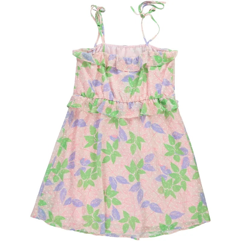 Sports Design 19 Cooper Womens Floral Tie Strap Mini Dress, Pink, Medium