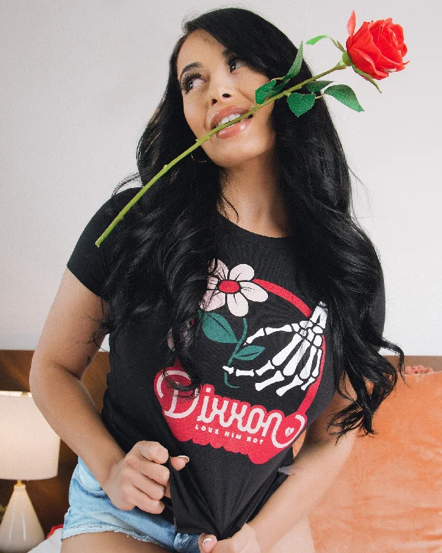 Avant-garde Design Women's Love Him Not Fitted Tee - Black