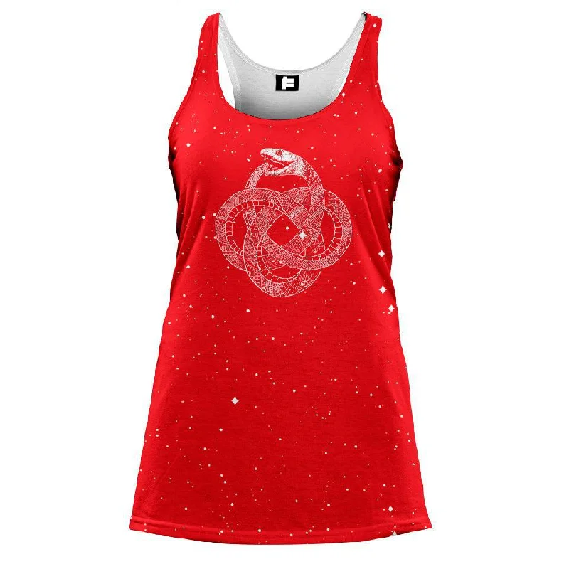 Street Sports Style Ouroboros Women's Tank - Red Edition