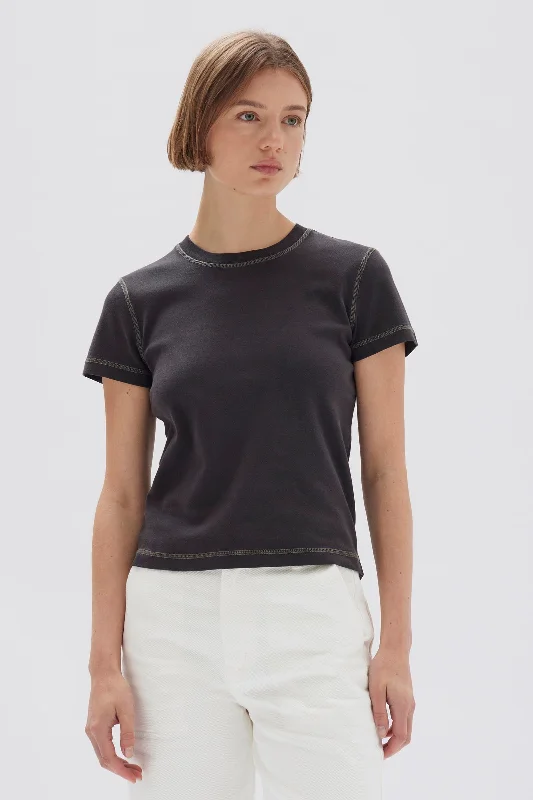 Personality Publicity Evelyn Contrast Stitch Tee
