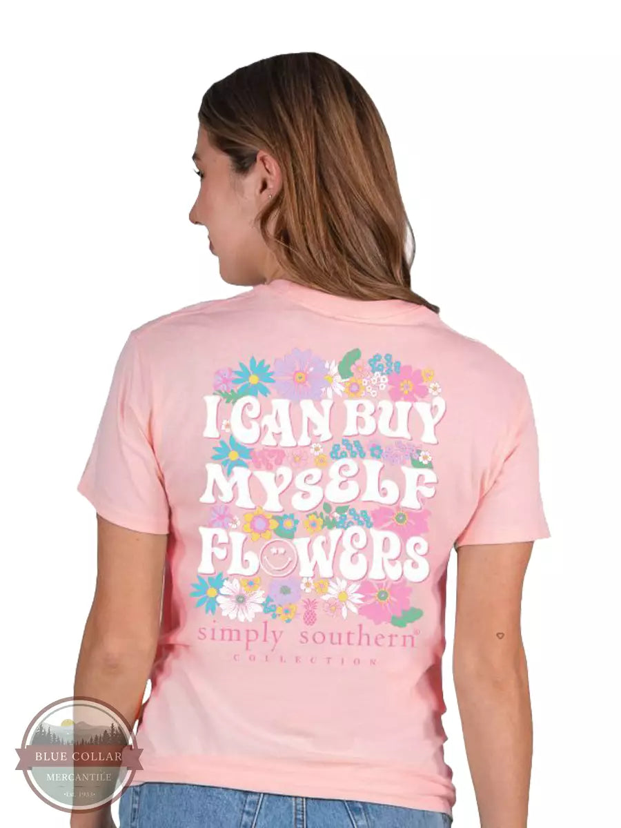 Celebrity Must-have SS-FLOWERS-LOTUS I Can Buy Myself Flowers Short Sleeve T-Shirt