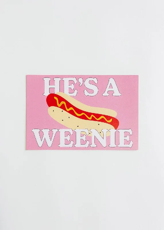 Girl Style He's A Weenie Postcard