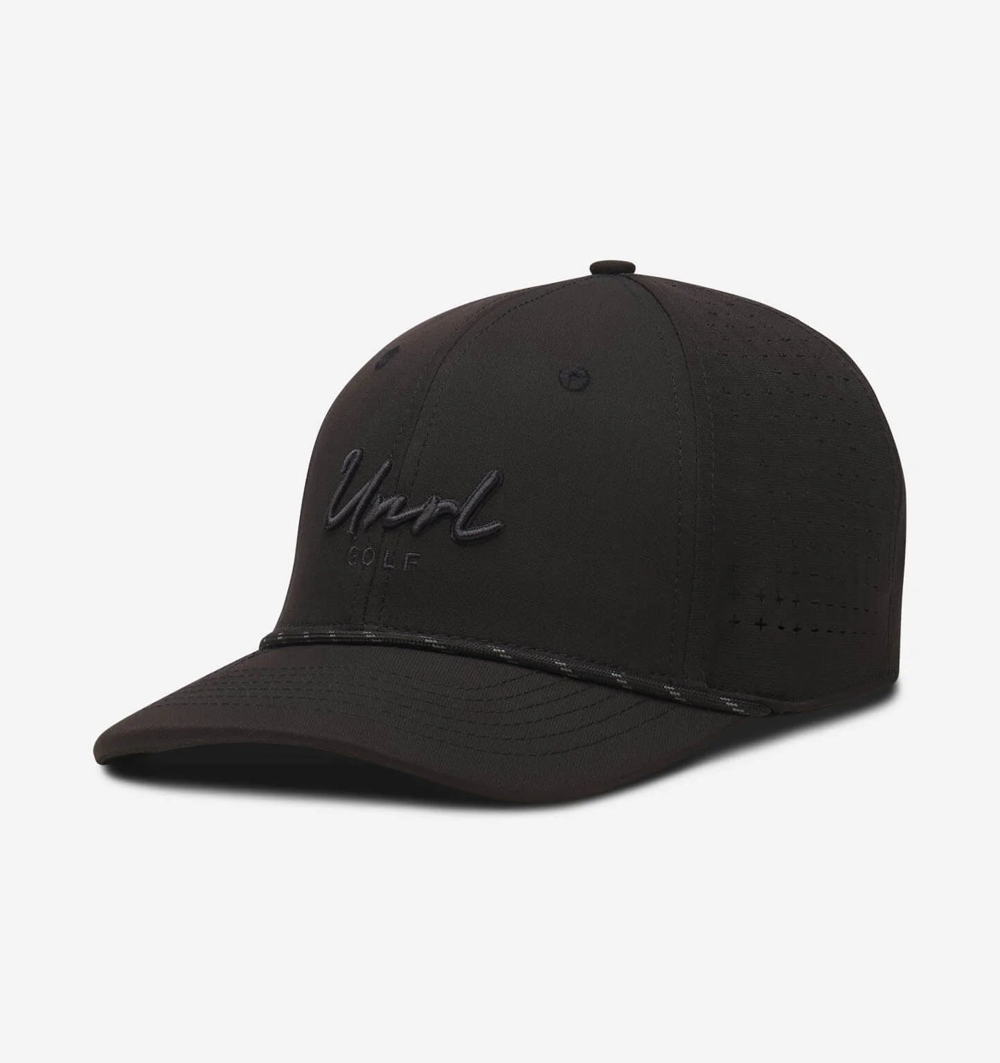 Retro Stripes UNRL Golf Script Rope Snapback [Mid-Pro] | Black
