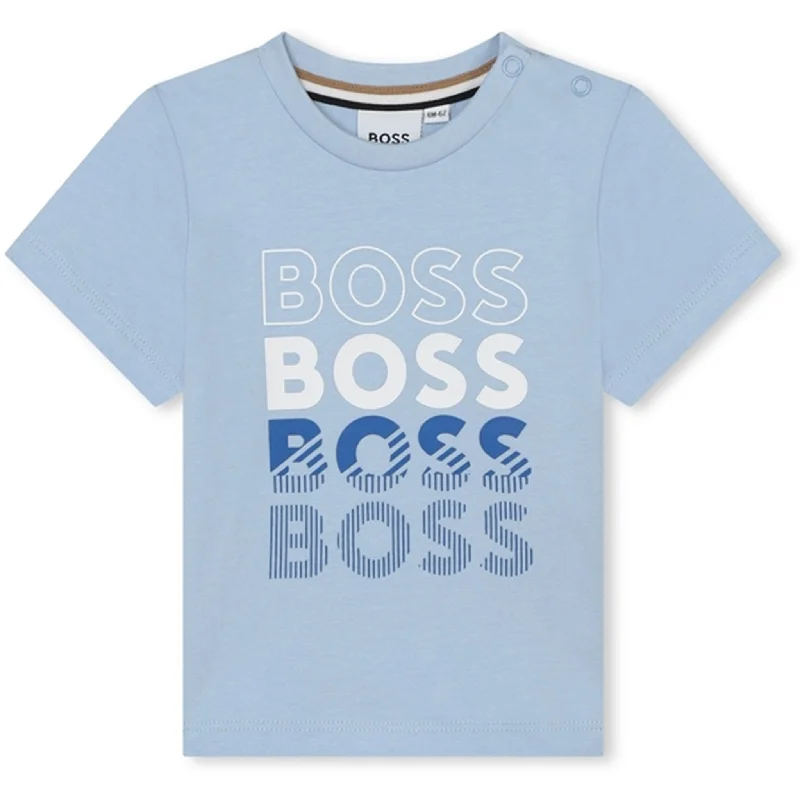 Hooded design Hugo Boss Pale Blue T-shirt