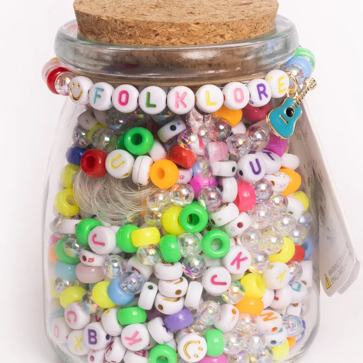 Youthful Style FOLKLORE Multicolor Round Letter Bead Jar