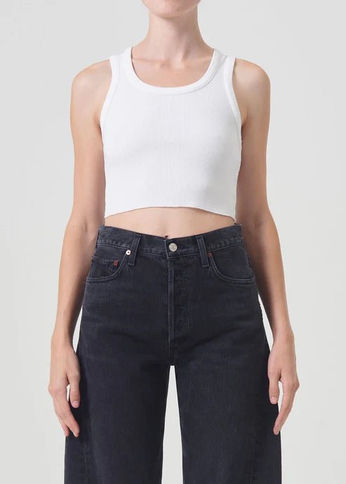 Simple Comfort AGolde - Poppy Cropped Tank in White