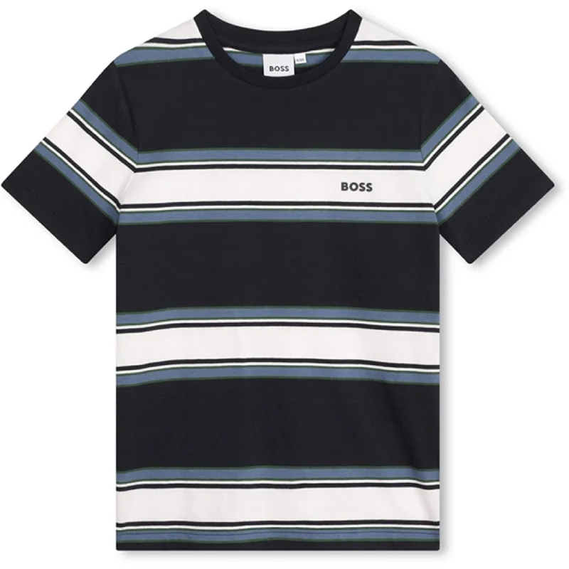 Unique prints Hugo Boss Navy Blue T-shirt