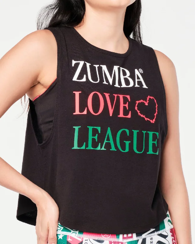Comfortable Jackets Zumba Prep Crop Round Hem Muscle Tank