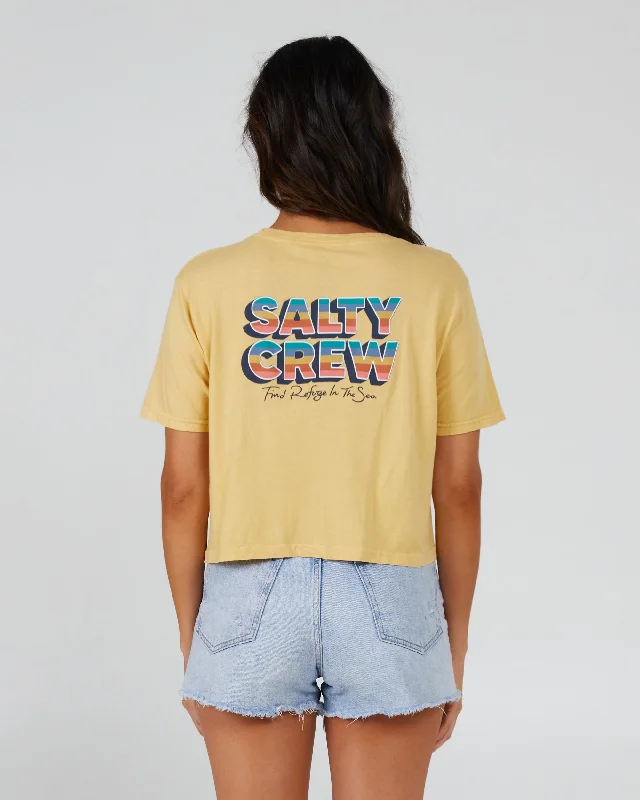 Urban Sense Summertime Crop Tee - Dusty Gold