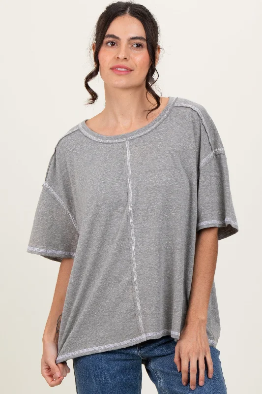 Cozy Pants Light Olive Solid Tri-Blend Short Sleeve Tunic Top