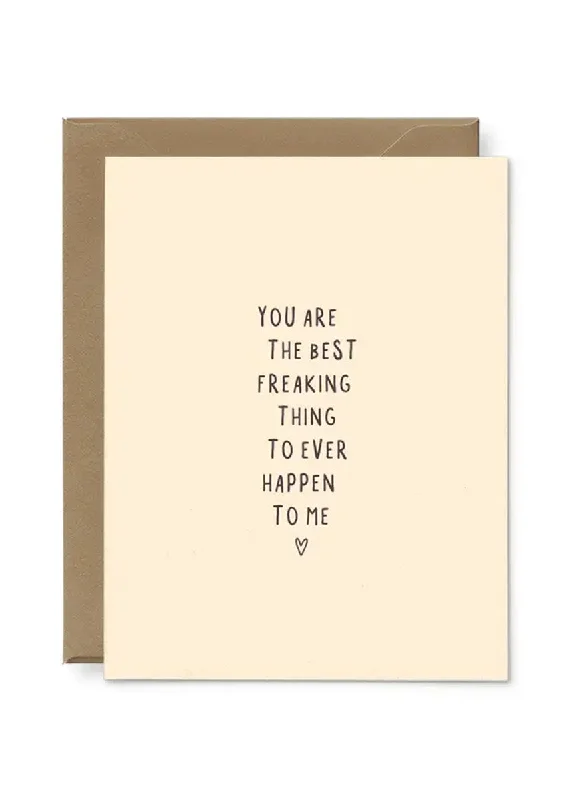 Lively And Youthful Best Freaking Thing Love Card