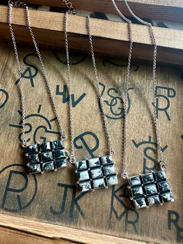 New Design White Buffalo 9 Stone Necklace