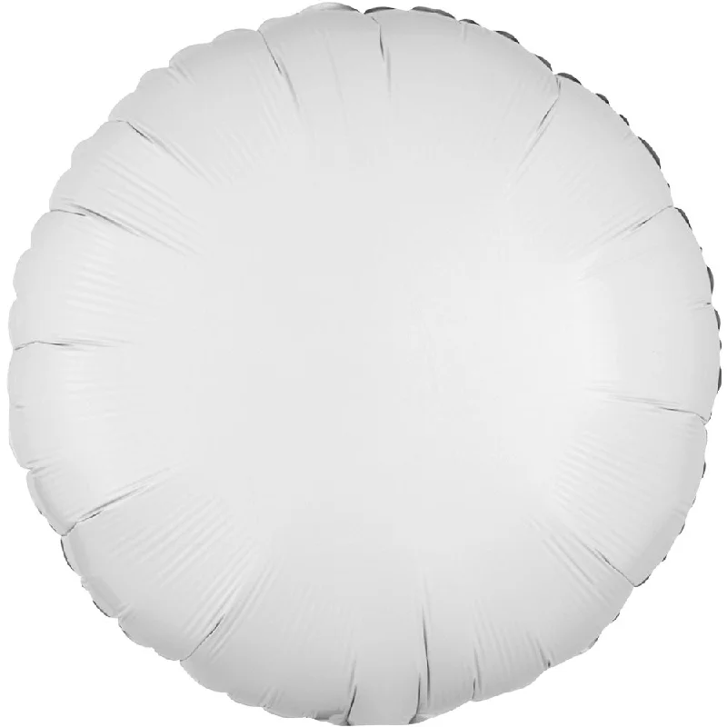 French Retro 18 inch CIRCLE - METALLIC WHITE
