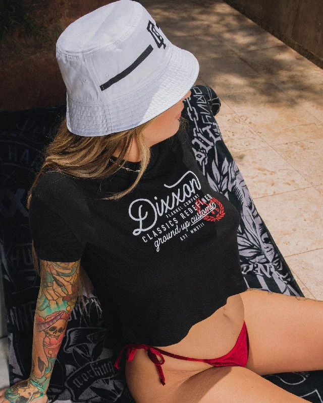 High-end Fashion Women's Ground Up Customs Crop Top - Black