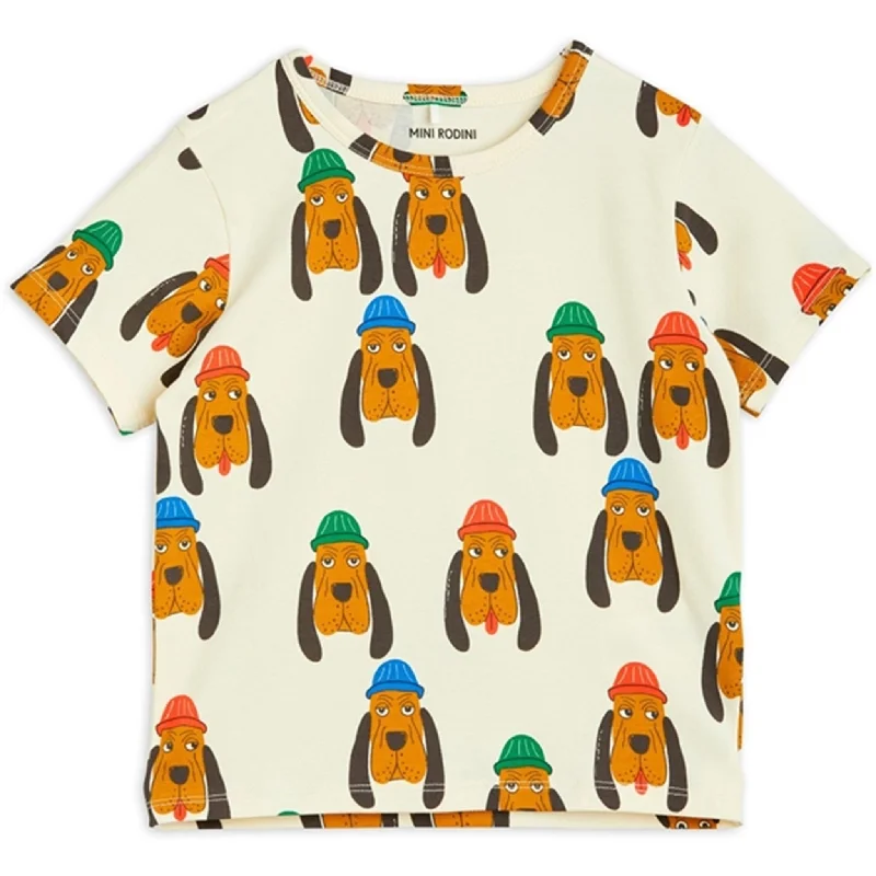 Comfortable Jackets Mini Rodini Bloodhound Aop T-shirt Offwhite