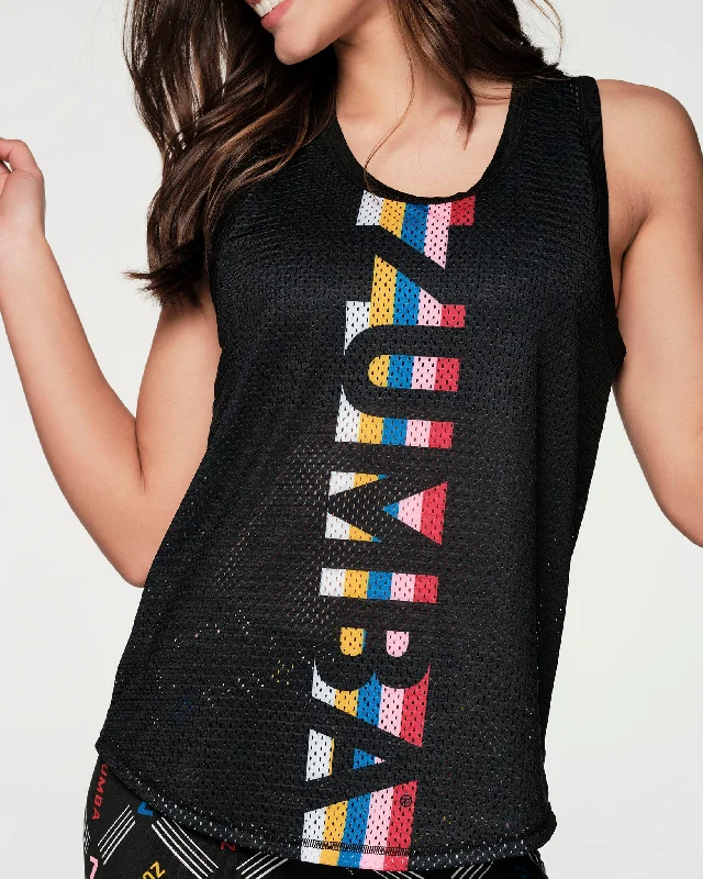 Personalized Clothing Retro Zumba Mesh Tank