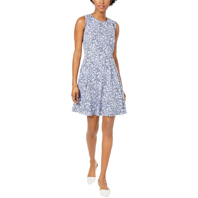 Fashion Wear maison Jules Womens Border Print Fit & Flare Dress, Blue, 10
