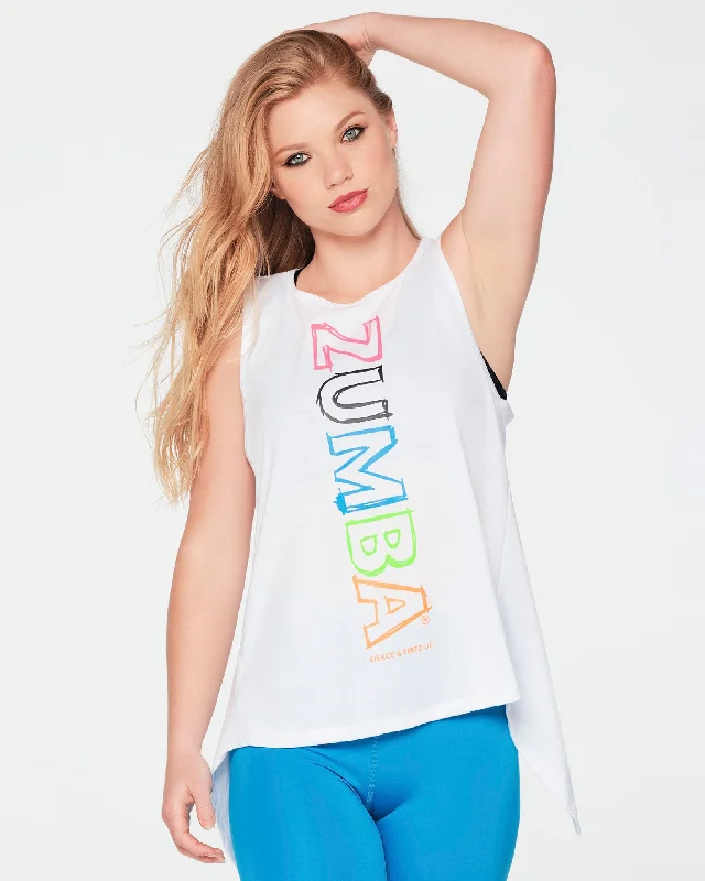 Versatile Items Zumba Too Cool Open Back Tank