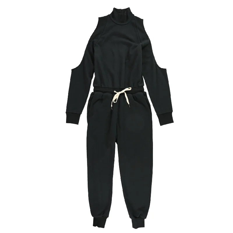 Simple Solid Color n:philanthropy Womens Danilo Jumpsuit, Black, Small