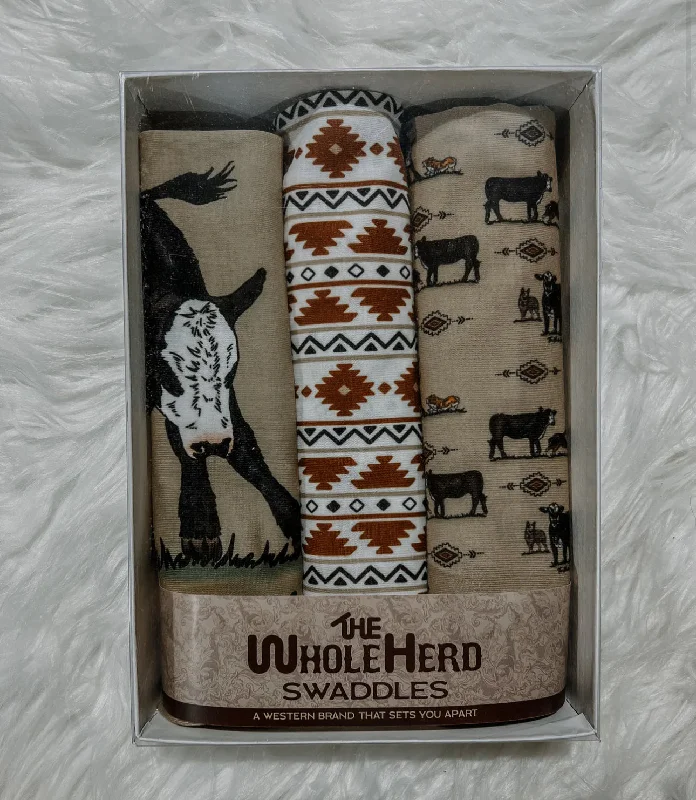 Comfortable Outfits 3 Pack Swaddle Blankets - Day Workin