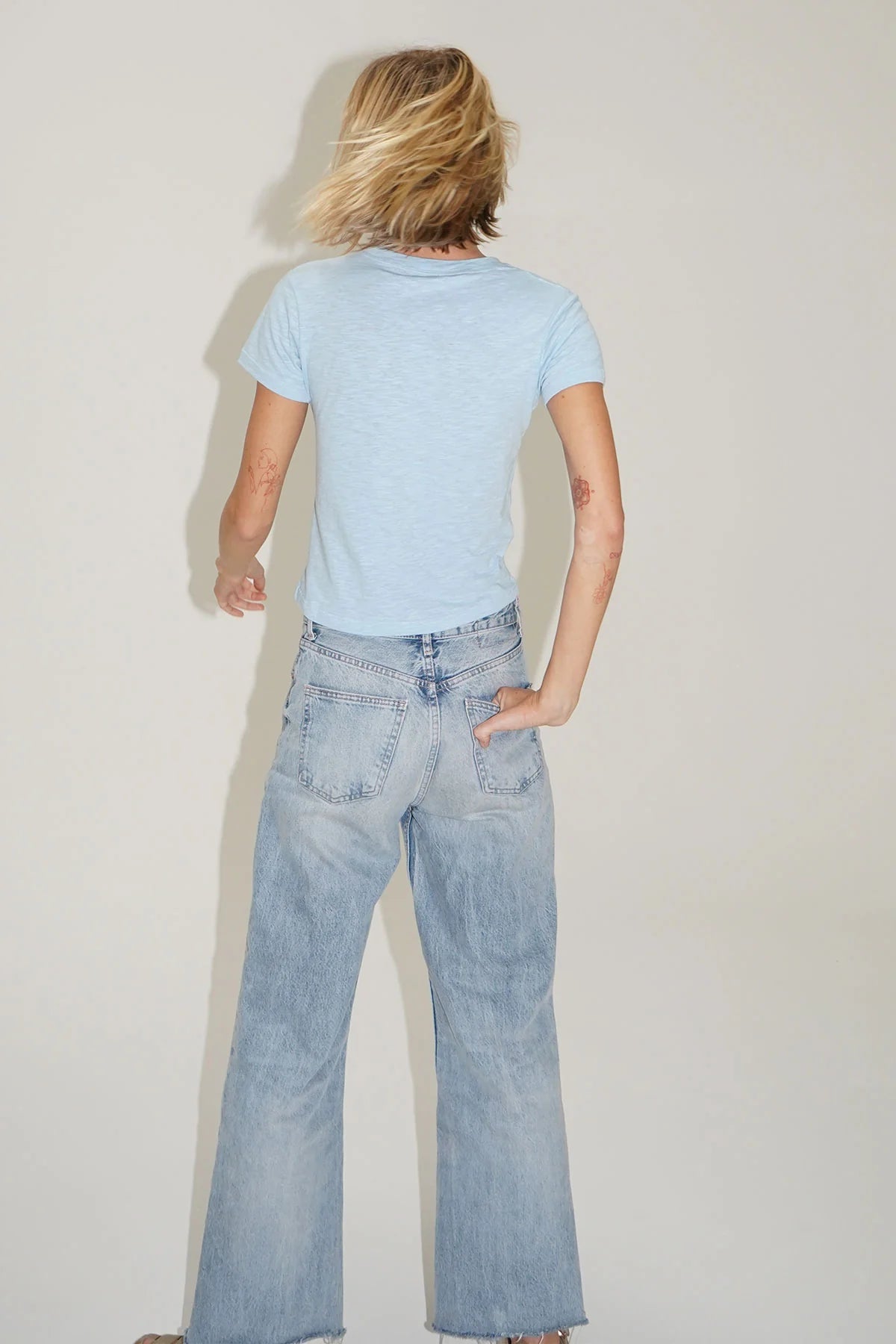 Comfy Pants LNA - Baby Cotton Tee in Mirage Blue
