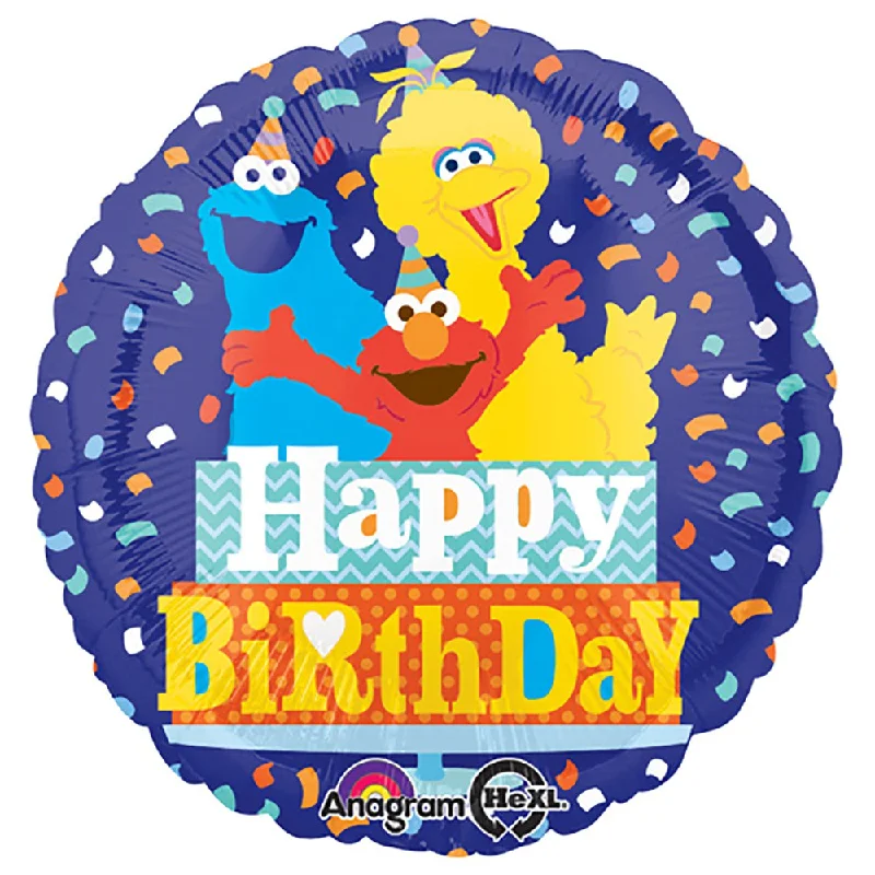 Classic Retro 18 inch SESAME STREET BIRTHDAY CONFETTI