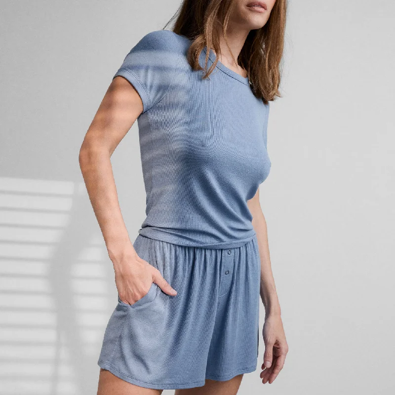 Everyday Comfort Soft Modal Rib Tee Short Set
