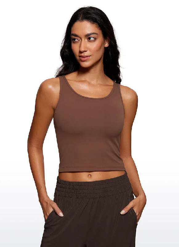 Personalized Wear Butterluxe Double Lined Scoop Neck Tank Top