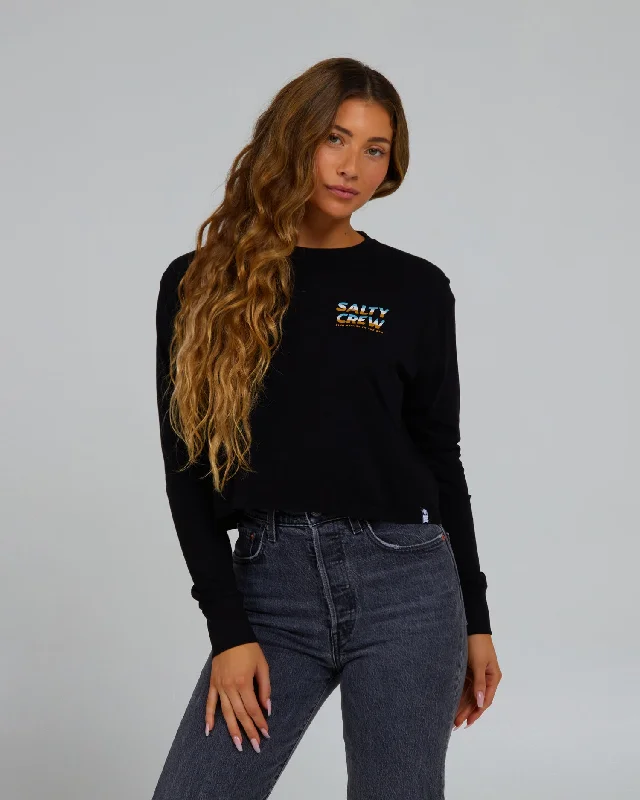 Noble Temperament Boardwalk L/S Crop - Black