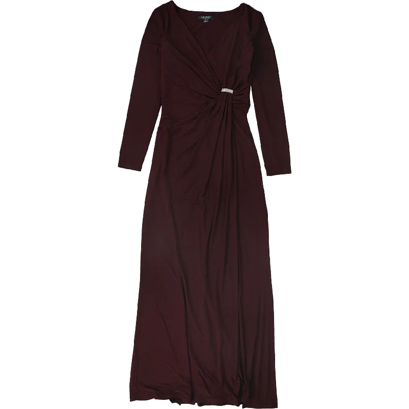 Spiritual Vitality Ralph Lauren Womens Jillie Gown Dress, Red, 10