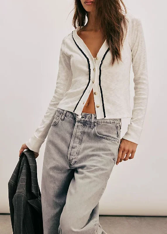 Fashionable In The Times Tipton Cardi - Ivory Combo