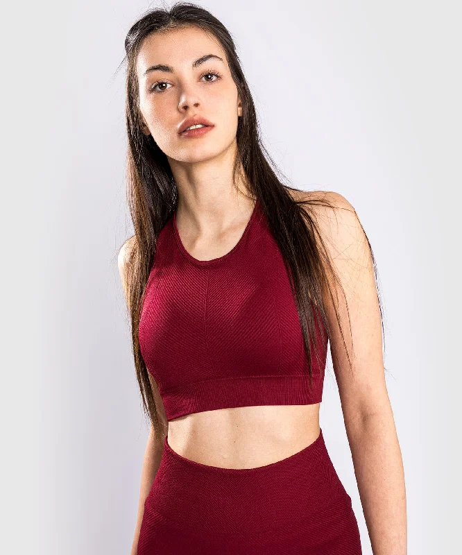 Must-have For Autumn And Winter Venum Sparring Seamless Sports Bra - For Women - Burgundy