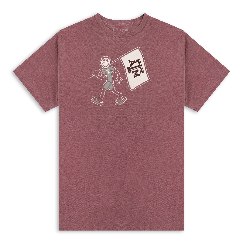 Fashionable Items Texas A&M Life is Good Jake Flag Waver T-Shirt