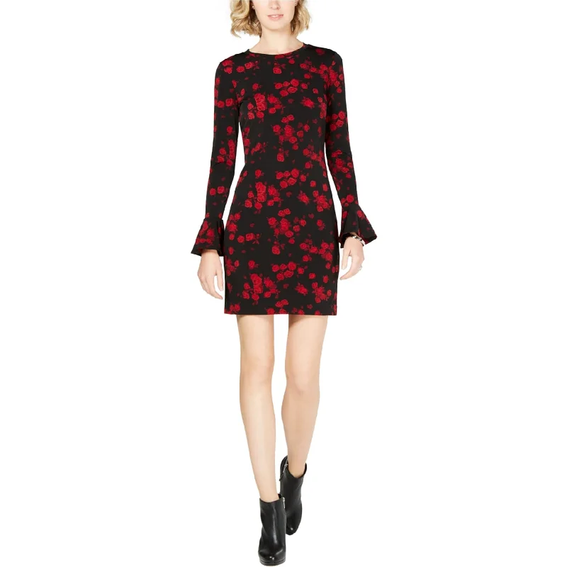 Fashion Must-have Michael Kors Womens Bell Sleeve Shift Dress, Red, X-Small