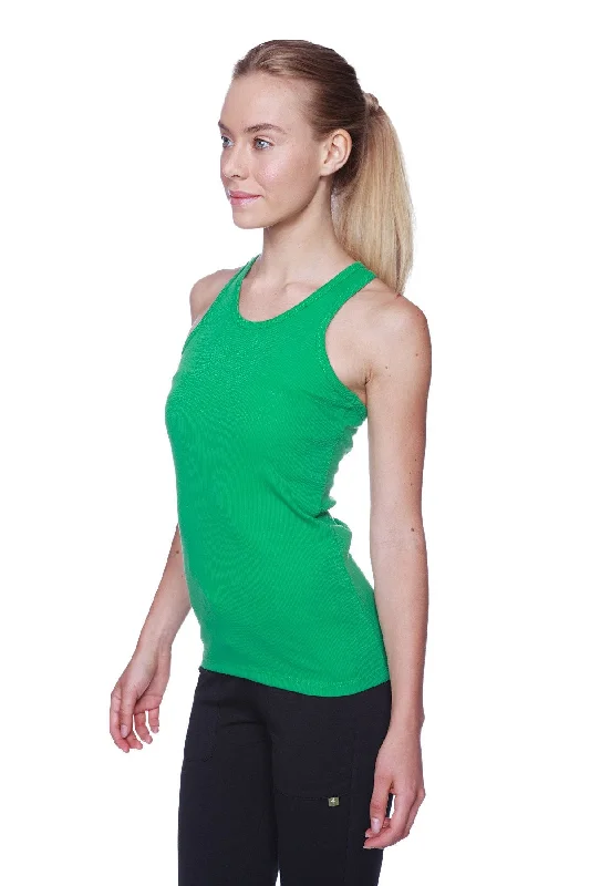 Retro Style Women's All-American Racerback Tank Top (Bamboo Green)