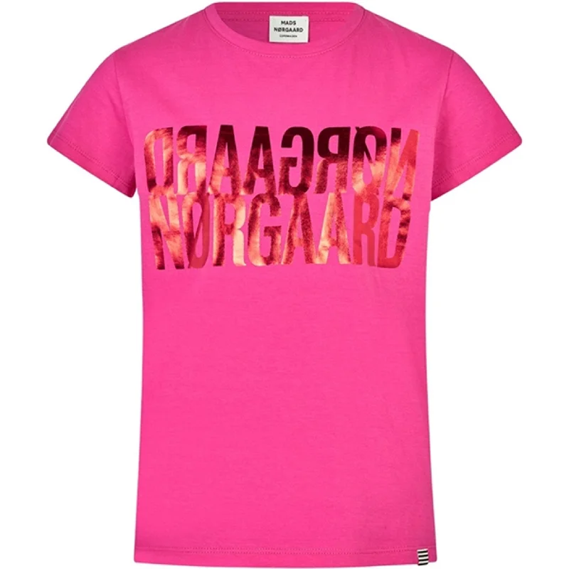 Effortless Elegance Mads Nørgaard Single Organic Tuvina T-Shirt Fuchsia Purple
