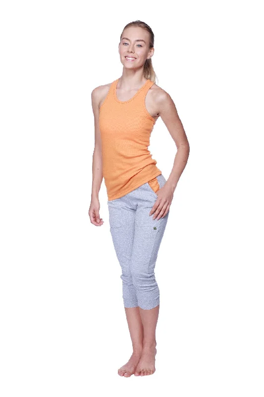 Street Sports Style Women's All-American Racerback Tank Top (Sun Orange)