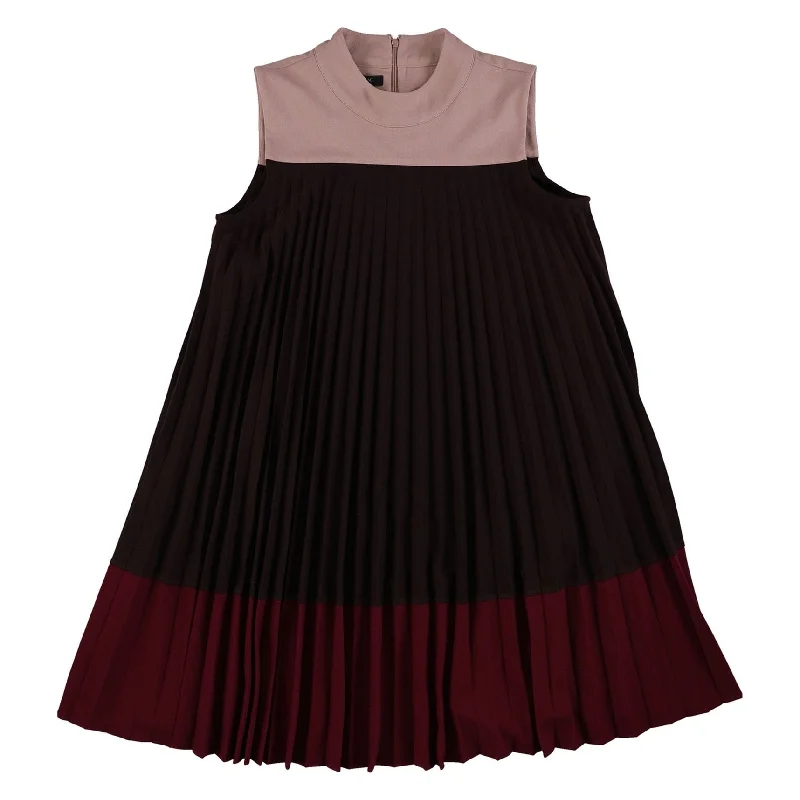 Wearable At Home Or Out Alfani Womens Pleated Swing Dress, Red, 8