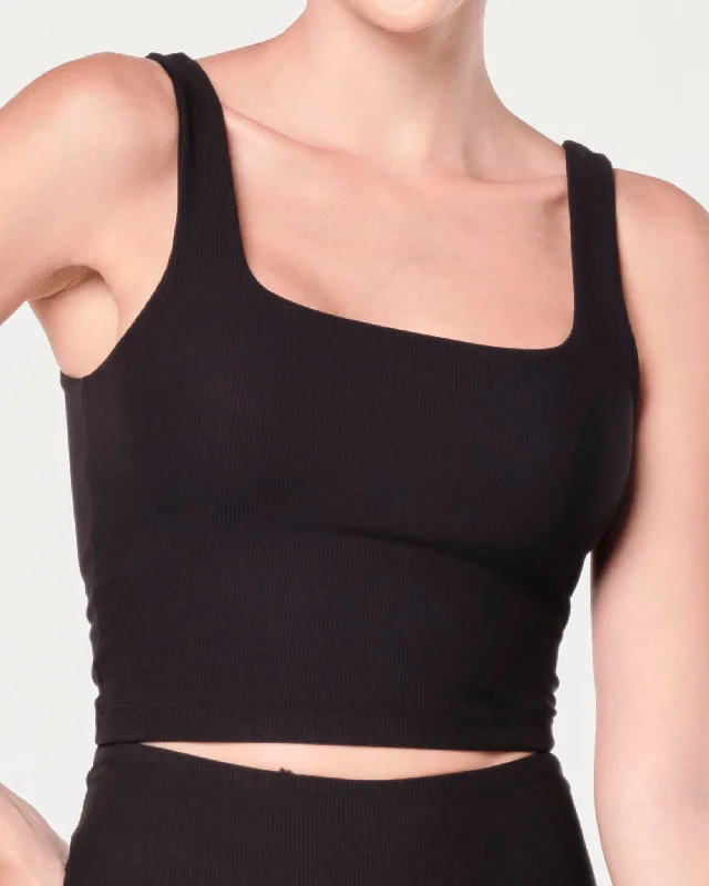 Retro Woolen Jacket Zumba Prep Crop Tank With Shelf Bra