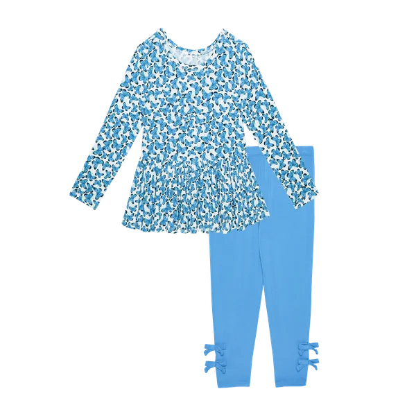 Fashionable Items Posh Peanut LS Peplum Top & Legging | Nayeli