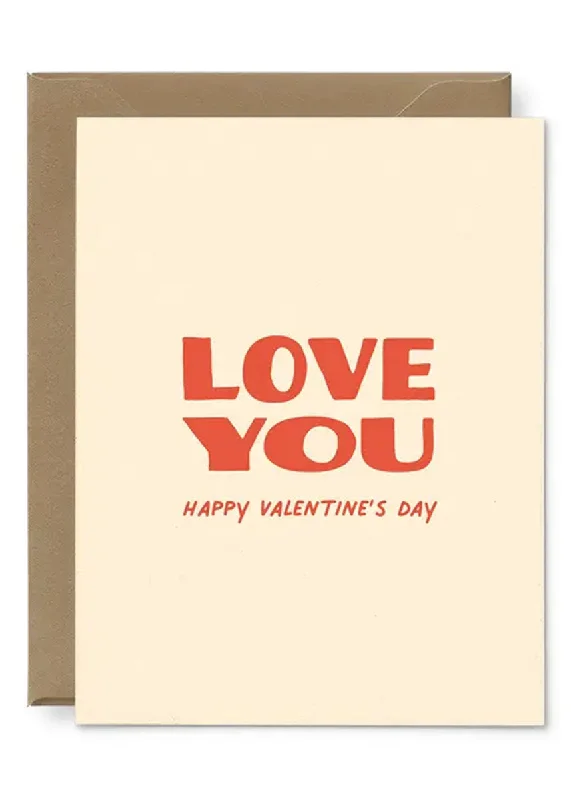 Personalized Clothing Love You Valentine's Day Card