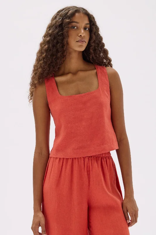 Warm and substantial Georgina Linen Top