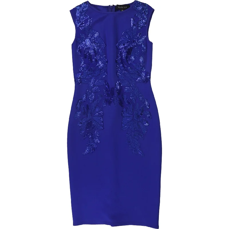 Energy Plan Tadashi Shoji Womens Sequin Cocktail Dress, Blue, Large