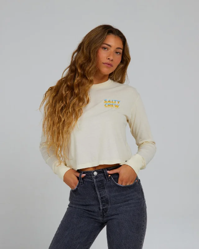 Warm Winter Series Boardwalk L/S Crop - Off White