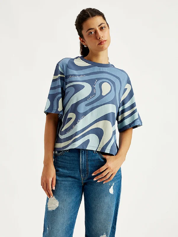 Dessert Matching Women's Abstract Print Relaxed Fit T-shirt